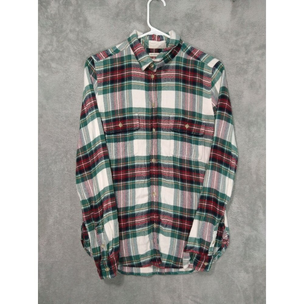 American Eagle Shirt Top Womens Medium Plaid Flannel Ahh-Mazingly Soft Classic